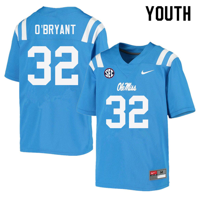 Youth #32 Richard O'Bryant Ole Miss Rebels College Football Jerseys Sale-Power Blue - Click Image to Close